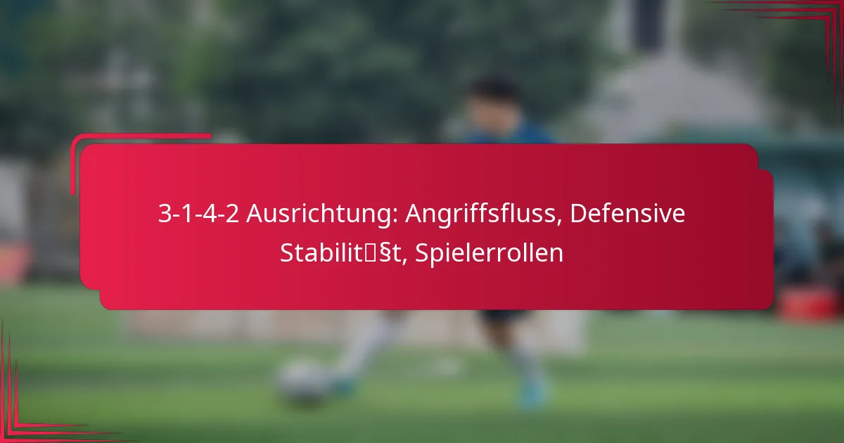 3-1-4-2 Ausrichtung: Angriffsfluss, Defensive Stabilität, Spielerrollen