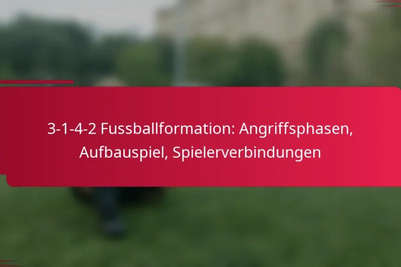 3-1-4-2 Fussballformation: Angriffsphasen, Aufbauspiel, Spielerverbindungen