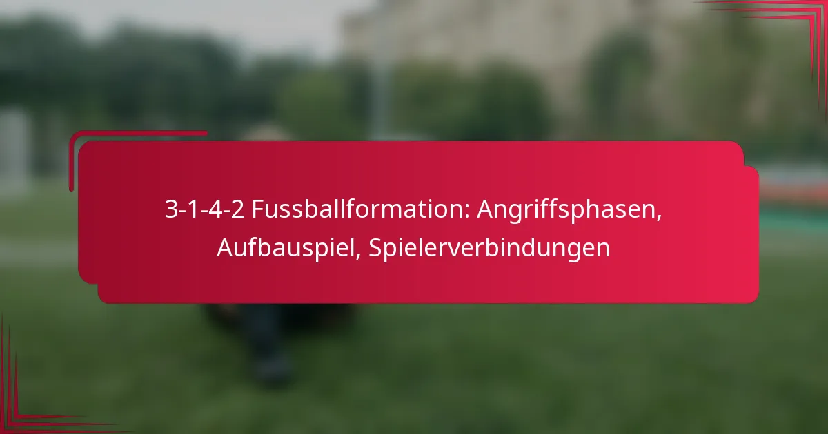 Read more about the article 3-1-4-2 Fussballformation: Angriffsphasen, Aufbauspiel, Spielerverbindungen