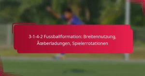 Read more about the article 3-1-4-2 Fussballformation: Breitennutzung, Überladungen, Spielerrotationen