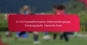 Read more about the article 3-1-4-2 Fussballformation: Defensivübergänge, Erholungsläufe, Taktische Fouls