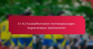 Read more about the article 3-1-4-2 Fussballformation: Formanpassungen, Gegneranalyse, Spielszenarien