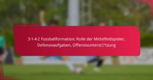 Read more about the article 3-1-4-2 Fussballformation: Rolle der Mittelfeldspieler, Defensivaufgaben, Offensivunterstützung