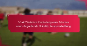 Read more about the article 3-1-4-2 Variation: Einbindung einer falschen neun, Angreifende Fluidität, Raumerschaffung
