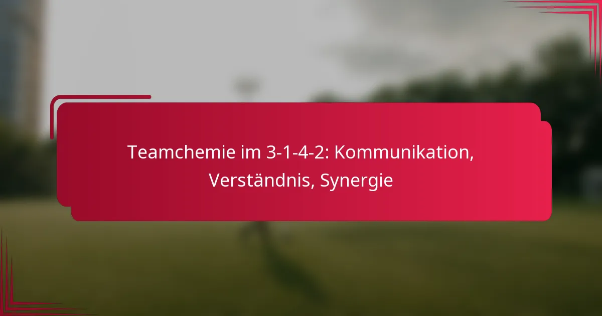Read more about the article Teamchemie im 3-1-4-2: Kommunikation, Verständnis, Synergie