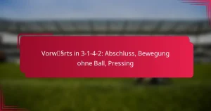Read more about the article Vorwärts in 3-1-4-2: Abschluss, Bewegung ohne Ball, Pressing