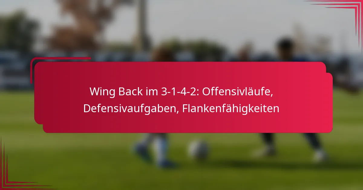 Read more about the article Wing Back im 3-1-4-2: Offensivläufe, Defensivaufgaben, Flankenfähigkeiten