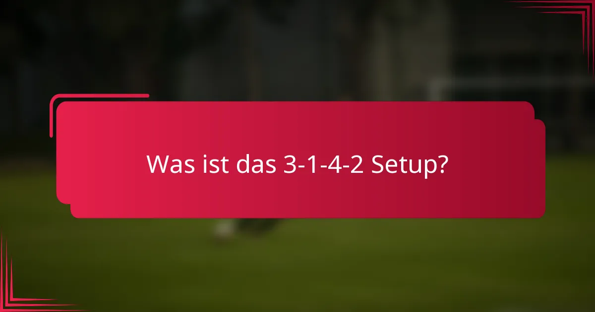 Was ist das 3-1-4-2 Setup?