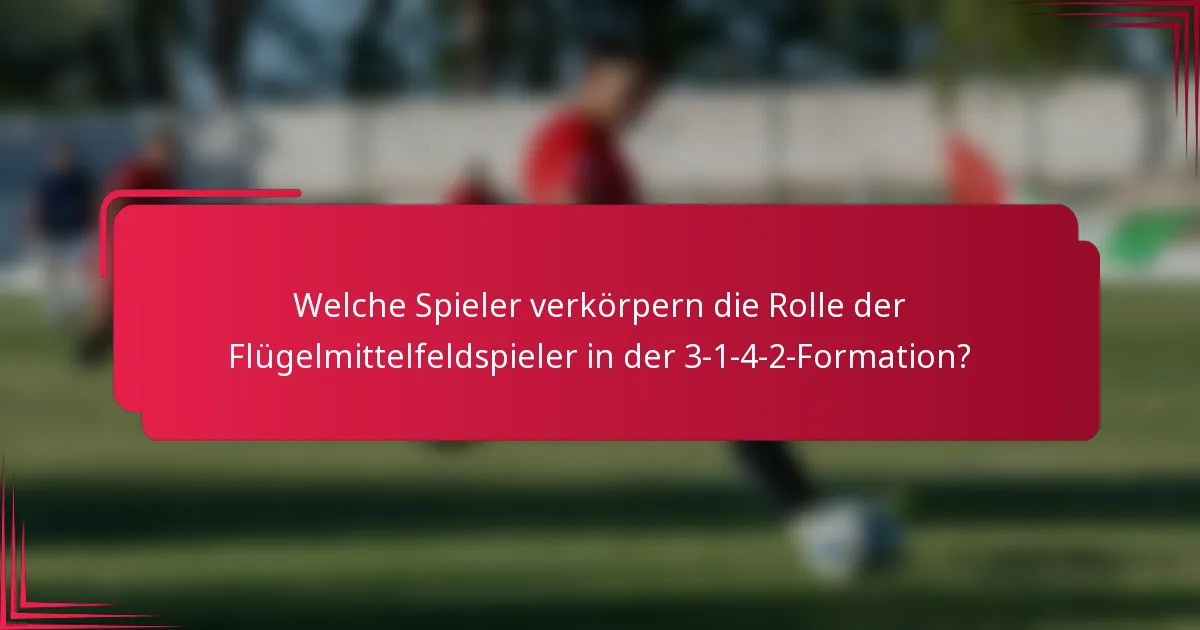 Welche Spieler verkörpern die Rolle der Flügelmittelfeldspieler in der 3-1-4-2-Formation?