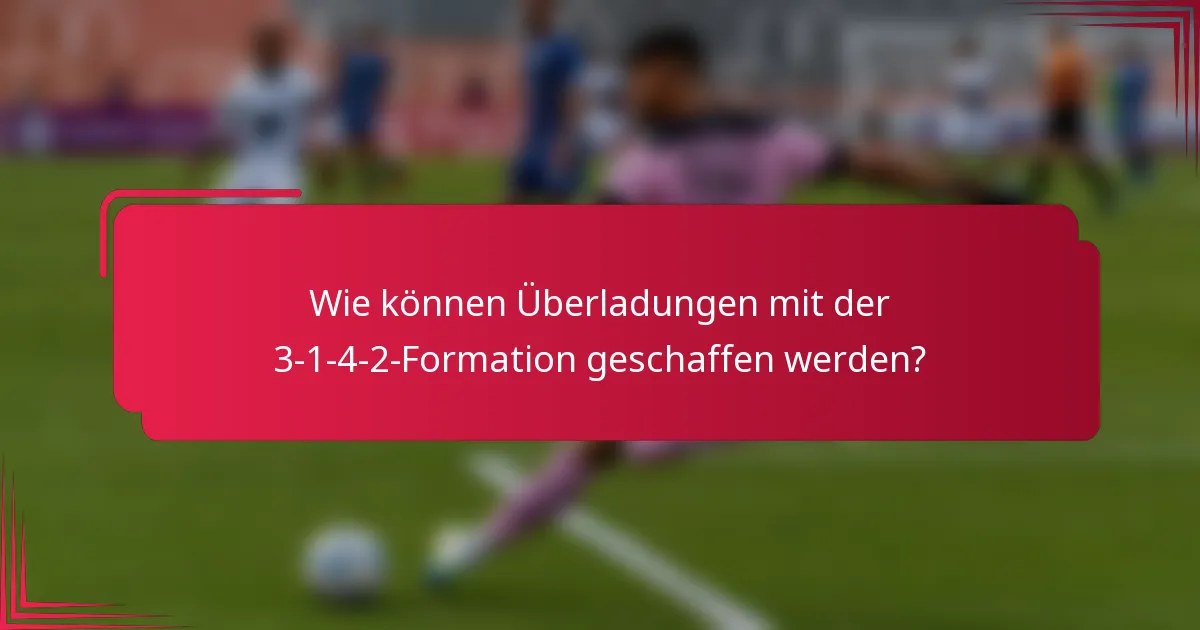 Wie können Überladungen mit der 3-1-4-2-Formation geschaffen werden?