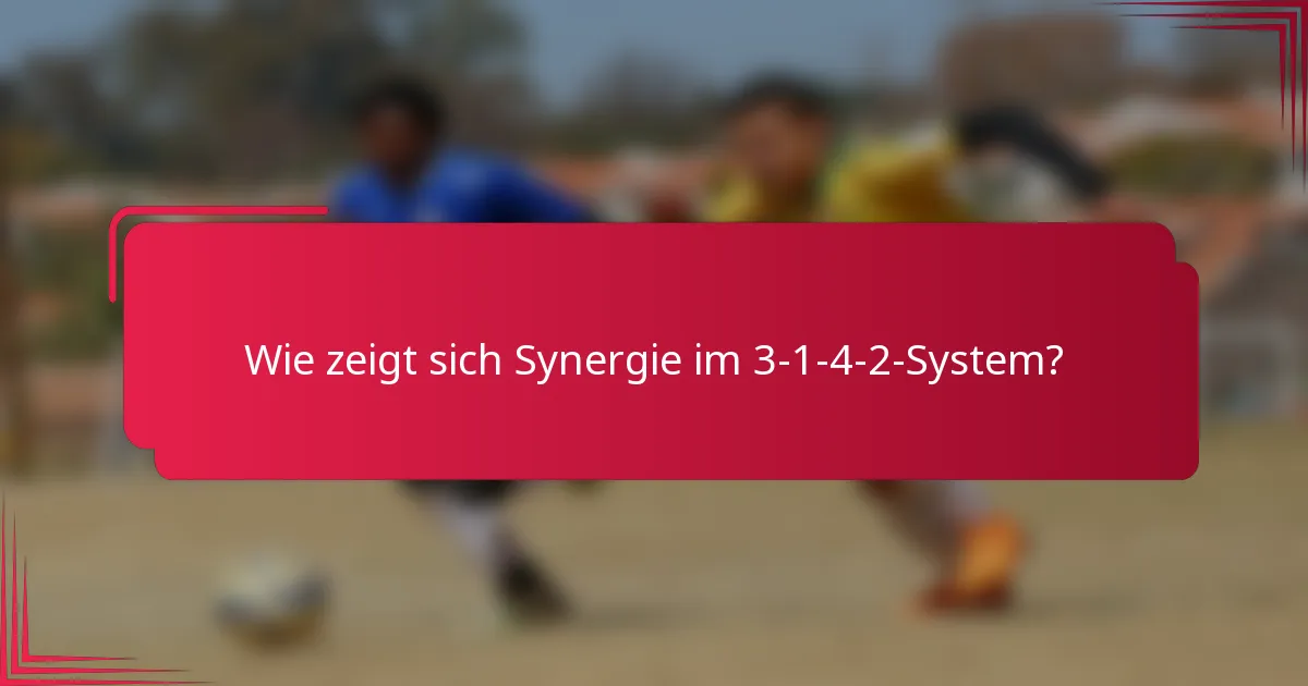 Wie zeigt sich Synergie im 3-1-4-2-System?